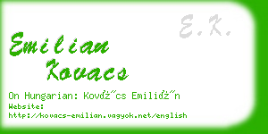 emilian kovacs business card